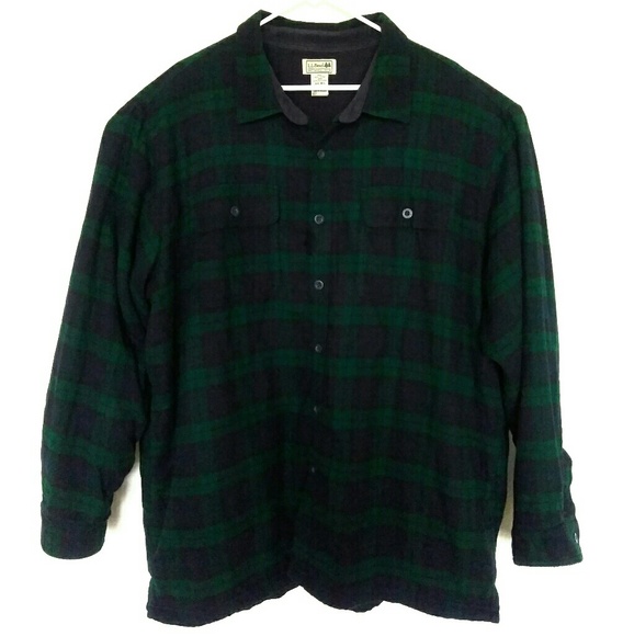 L.L. Bean Other - LL Bean Plaid Jacket Coat Green Mens Size 2XL